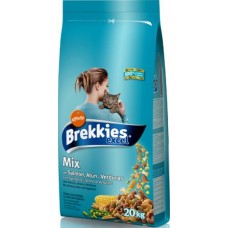 Brekkies excel Mix Fish - пълноценна храна с риба за котки над 1 година 20 кг.